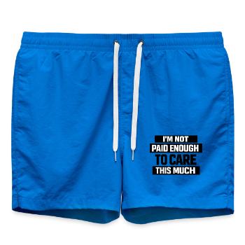 Un travail de bureau amusant - Short de bain - cobalt blue - Devant - AI Model Male 185 light (185cm)