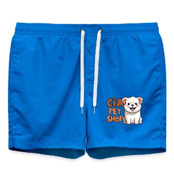cute dog - Short de bain - cobalt blue - Devant - AI Model Male 185 light (185cm)