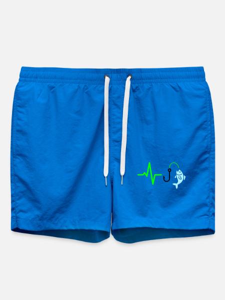 Pulse Line Fishing Fish Icon - Swim Trunks - cobalt blue