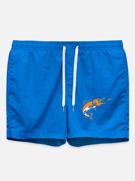 Hecht Raubfisch Sprung Silhouette - Badeshorts - Cobalt blue