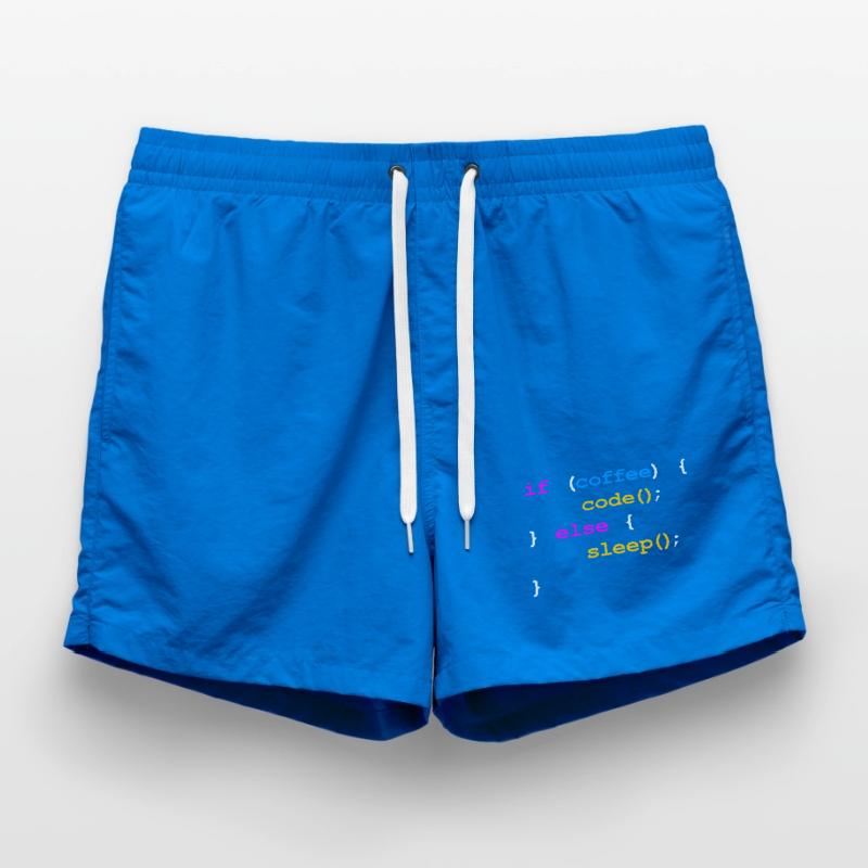 No Coffee No Code Programmer Computer Scientist Swim Trunks