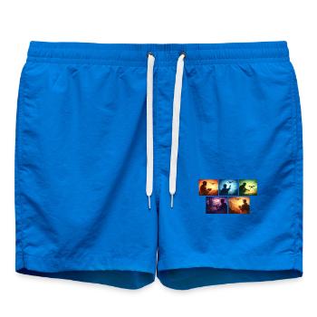 Collection de palettes de couleurs de vol de drones - Short de bain - cobalt blue - Devant - AI Model Male 185 light (185cm)
