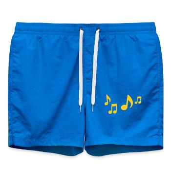 Contraste des notes jaunes - Short de bain - cobalt blue - Devant - AI Model Male 185 light (185cm)