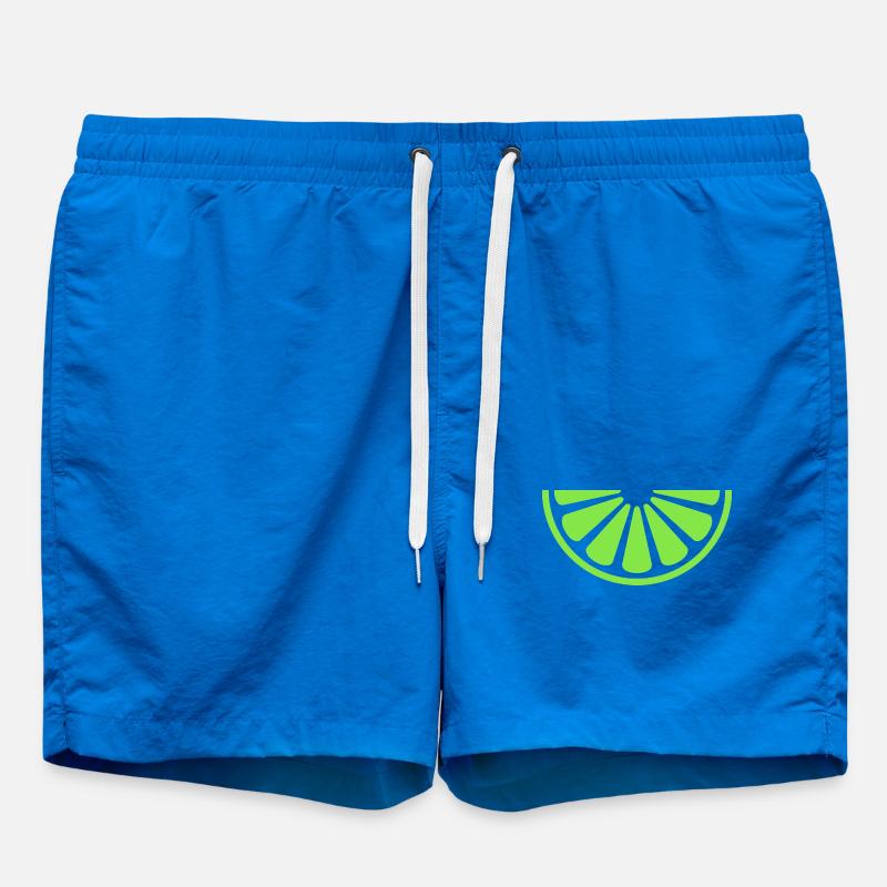 Lime slice - Swim Trunks - cobalt blue