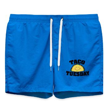 Illustration joyeuse du sourire de taco - Short de bain - cobalt blue - Devant - AI Model Male 185 light (185cm)