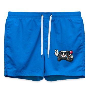 Kawaii-Spielcontroller-Friedenszeichen - Badeshorts - Cobalt blue - Vorne - AI Model Male 185 light (185cm)