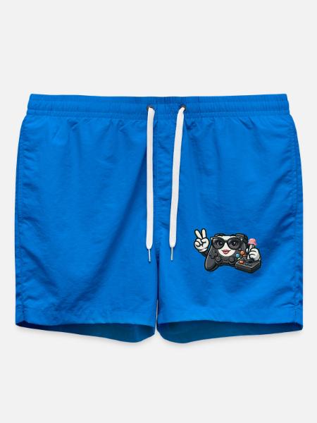 Kawaii WWII-Spielcontroller - Badeshorts - Cobalt blue