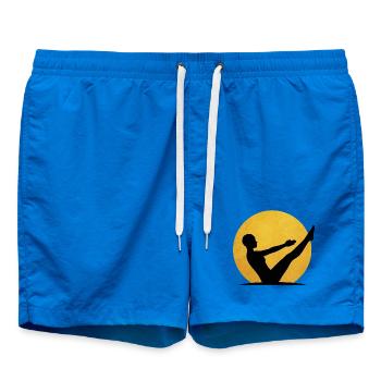 Posture Navasana Yoga Boat Silhouette Soleil - Short de bain - cobalt blue - Devant