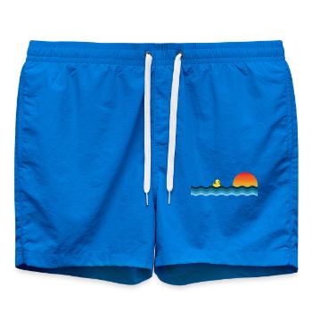 Canard en caoutchouc vintage Duckie Retro Duck Lover - Short de bain - cobalt blue - Devant - AI Model Male 185 light (185cm)