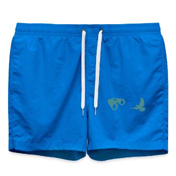 Minimalistische Vogelbeobachtung Silhouette - Badeshorts - Cobalt blue - Vorne - AI Model Male 185 light (185cm)