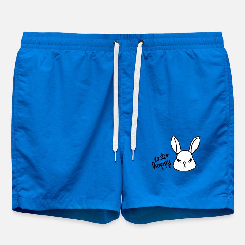 Sarcastic Easter Bunny - Easter Happy Bunny - Swim Trunks - cobalt blue