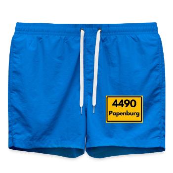 ALTE POSTLEITZAHL PLZ RETRO  4490 PAPENBURG - Badeshorts - Cobalt blue - Vorne - AI Model Male 185 light (185cm)