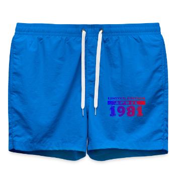 45e anniversaire Édition limitée 04/1981 - Short de bain - cobalt blue - Devant - AI Model Male 185 light (185cm)