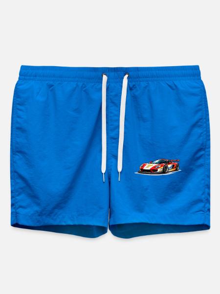 Speed-style race car graphics - Swim Trunks - cobalt blue