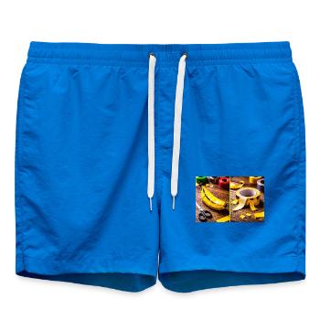 Yellow Tape Bananenkunst - Badeshorts - Cobalt blue - Vorne - AI Model Male 185 light (185cm)