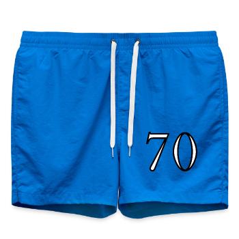 70. 70 ANS. 70e ANNIVERSAIRE. ANNIVERSAIRE 70 ANS. - Short de bain - cobalt blue - Devant - AI Model Male 185 light (185cm)