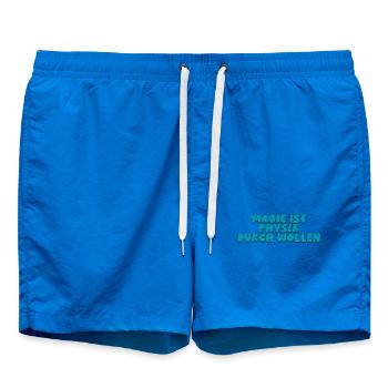 Magie ist Physik durch Wollen - Badeshorts - Cobalt blue - Vorne - AI Model Male 185 light (185cm)