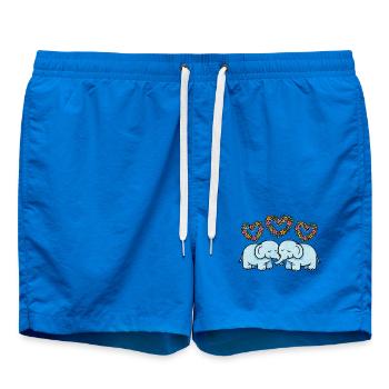 Duo Éléphant Cœurs Floraux - Short de bain - cobalt blue - Devant - AI Model Male 185 light (185cm)