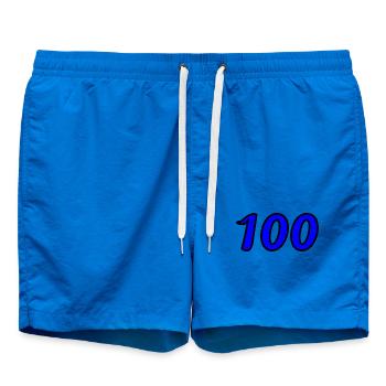 100. 100 ANS. 100e ANNIVERSAIRE. ANNIVERSAIRE 100  - Short de bain - cobalt blue - Devant - AI Model Male 185 light (185cm)