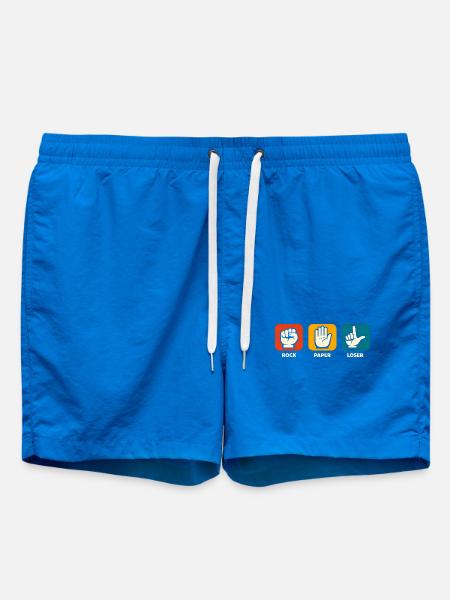 Pierre, papier, perdant, sarcasme, drôles, - Short de bain - cobalt blue