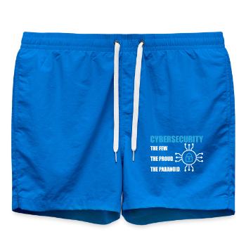 Réseau de soutien informatique drôle de cybersécurité - Short de bain - cobalt blue - Devant - AI Model Male 185 light (185cm)