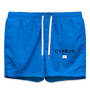 Drapeau chypriote, design minimaliste élégant - Short de bain - cobalt blue - Devant - AI Model Male 185 light (185cm)