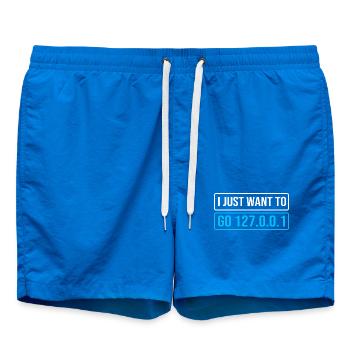 Netzwerk Ingenieur Programmierer Informatiker - Badeshorts - Cobalt blue - Vorne - AI Model Male 185 light (185cm)