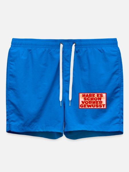 Bauchgefühl Wissen Sprüche - Badeshorts - Cobalt blue