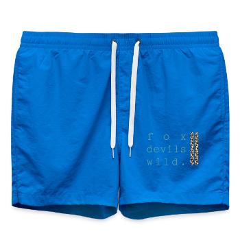 Diable Renard Léopard sauvage - Short de bain - cobalt blue - Devant - AI Model Male 185 light (185cm)