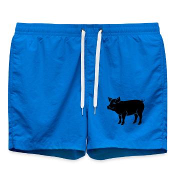 cochon - Short de bain - cobalt blue - Devant - AI Model Male 185 light (185cm)