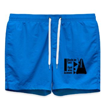 Metronom Bleib im Takt - Musiker Pianist Drummer - Badeshorts - Cobalt blue - Vorne - AI Model Male 185 light (185cm)