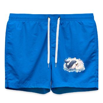 Hope & Schwen in Love - Wal & Schwan - Badeshorts - Cobalt blue - Vorne - AI Model Male 185 light (185cm)