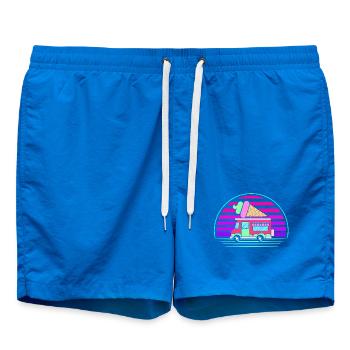 Glacier Camion de crème glacée Magasin de crème glacée - Short de bain - cobalt blue - Devant - AI Model Male 185 light (185cm)