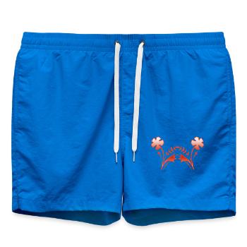 Blumen - Badeshorts - Cobalt blue - Vorne - AI Model Male 185 light (185cm)