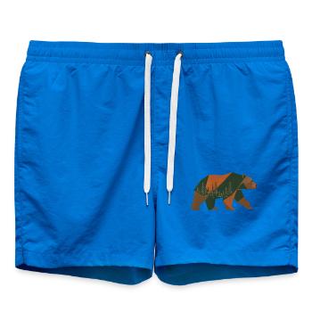 Ours de la forêt géométrique - Short de bain - cobalt blue - Devant - AI Model Male 185 light (185cm)