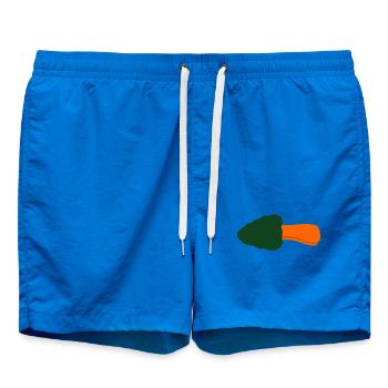 Forêt de champignons de cèpes frais nature - Short de bain - cobalt blue - Devant - AI Model Male 185 light (185cm)