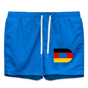 D- Deutschland Flagge Stil - Badeshorts - Cobalt blue - Vorne - AI Model Male 185 light (185cm)