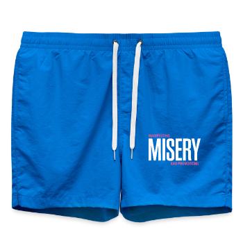 Manifeste de la misère Tee - Short de bain - cobalt blue - Devant - AI Model Male 185 light (185cm)