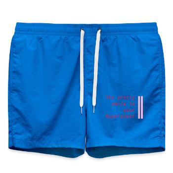 Lächeln als Superkraft - Badeshorts - Cobalt blue - Vorne - AI Model Male 185 light (185cm)