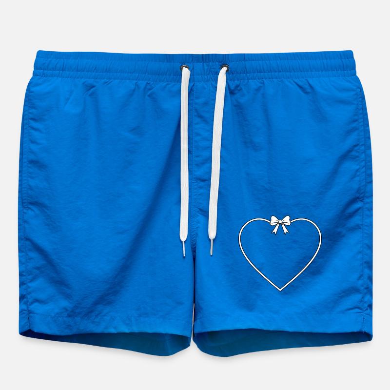 Heart with bow - Swim Trunks - cobalt blue