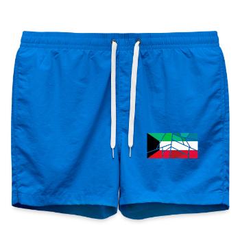 Pavillon Koweït - Short de bain - cobalt blue - Devant - AI Model Male 185 light (185cm)