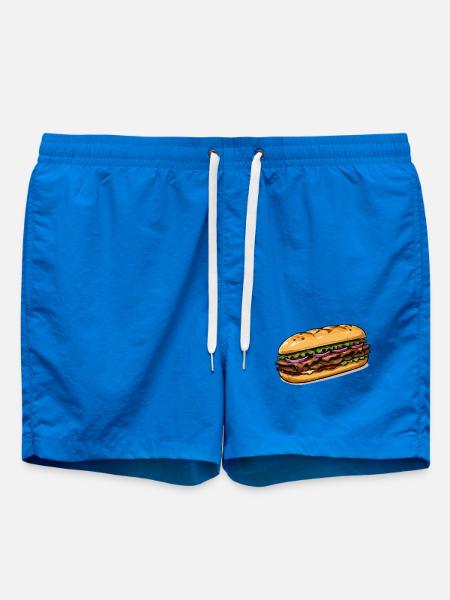 Sandwich illustration - Swim Trunks - cobalt blue