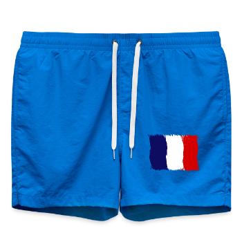 Frankreich Fanshirt für Frankreich Fans France - Badeshorts - Cobalt blue - Vorne - AI Model Male 185 light (185cm)