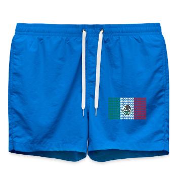Mexiko Rasterflag Muster - Badeshorts - Cobalt blue - Vorne - AI Model Male 185 light (185cm)