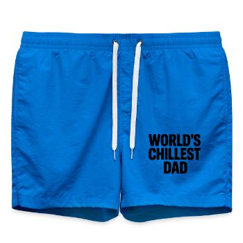 Le Papa le Plus Cool du Monde - Short de bain - cobalt blue - Devant - AI Model Male 185 light (185cm)