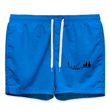 Herzschlag Puls Holzfäller Motorsäge BLACK v2 - Badeshorts - Cobalt blue - Vorne - AI Model Male 185 light (185cm)