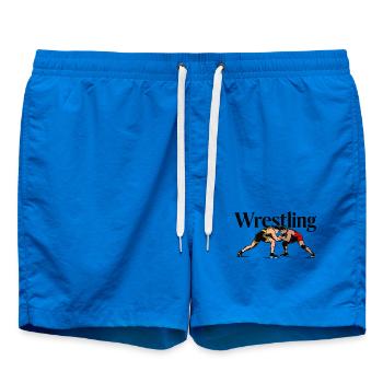 Lutte - Short de bain - cobalt blue - Devant - AI Model Male 185 light (185cm)