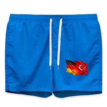 Drapeau allemand de la Turquie - Short de bain - cobalt blue - Devant - AI Model Male 185 light (185cm)