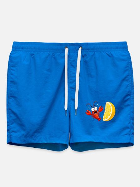 Citrus Crab Spectacle - Swim Trunks - cobalt blue