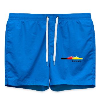 Art au pinceau du drapeau allemand - Short de bain - cobalt blue - Devant - AI Model Male 185 light (185cm)